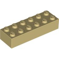 Lego kostka (kostička) 2x6, béžová (245605, 4143256, 4181134)